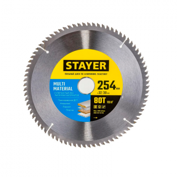 Пильный диск STAYER Multi Material (254х32/30 мм, 80T) 3685-254-32-80