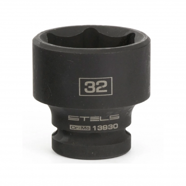 Головка ударная шестигранная, 32 мм, 1/2", CrMo // Stels
