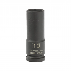 Головка ударная глубокая 19 мм, 1/2", 6 граней