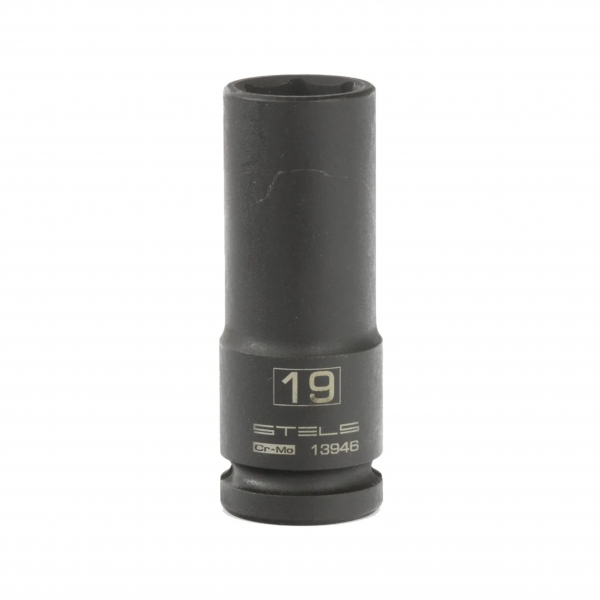 Головка ударная глубокая 19 мм, 1/2", 6 граней