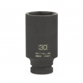 Головка ударная удлиненная шестигранная, 30 мм, 1/2", CrMo // Stels