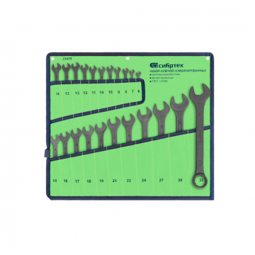 Набор комбинированных ключей СИБРТЕХ 6 - 32 мм, ГОСТ 16983 15479