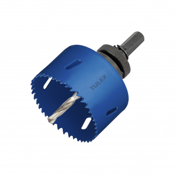 Коронка алмазная биметаллическая TULEX 601013‑038, с центрирующим сверлом и шестигранным хвостовиком, 38 мм (шт.)