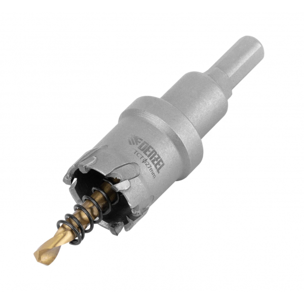 Коронка по металлу твердосплавная, 27 мм // Denzel, шт.