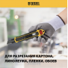 Нож с сегментированным лезвием, 18 мм, SK4, ABS + TPR, торцевой зажим // Denzel
