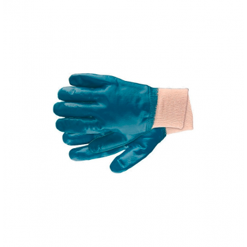 Трикотажные перчатки с обливом из бутадиен-нитрильного каучука и манжетами от СИБРТЕХ, размер L модели 67831