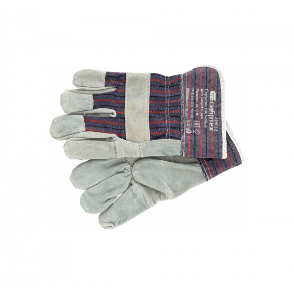 Спилковые комбинированные перчатки СИБРТЕХ размера XL модели 679012