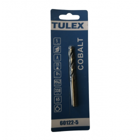 Сверло по металлу TULEX 60122-5 КОБАЛЬТ (5.0 мм), сталь М42