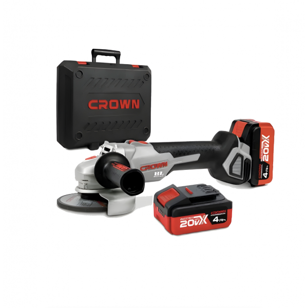 Аккумуляторная угловая шлифовальная машина CROWN CT23026-125XS-4 BMC